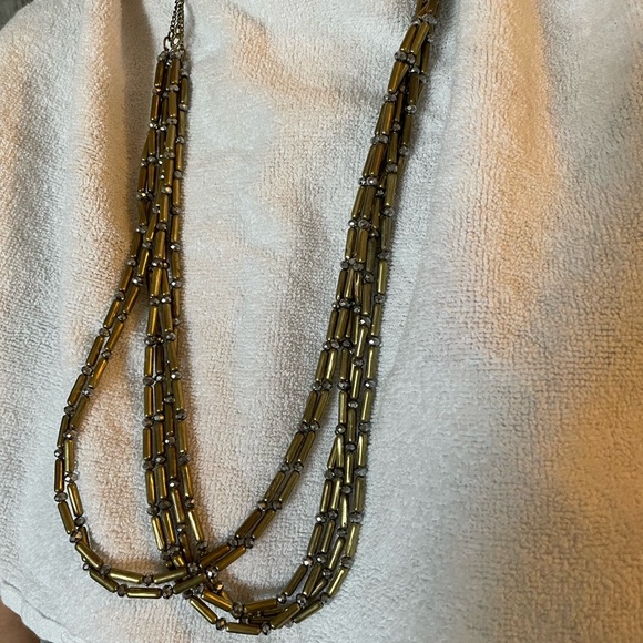 Chico’s layered bronze bead and faux diamond necklace
NEW - Picture 5 of 6